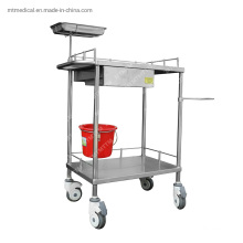 Stainless Steel Utility Emergency Cart Medical Instrument Trolley